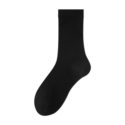 HUSHFOOT mulberry silk blend seamless crew socks in Black