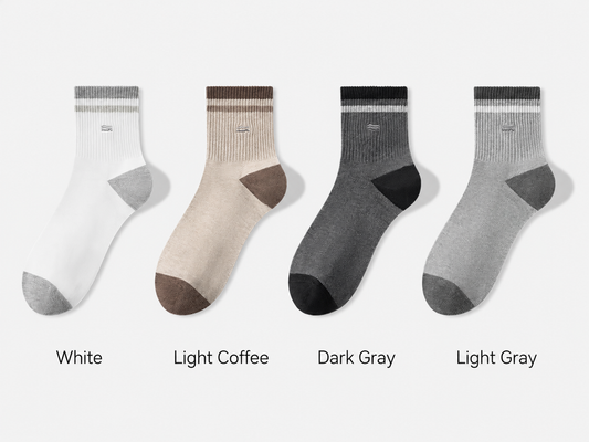 HUSHFOOT Pure Cotton Crew Socks with House Embroidery for Family — English product image 1 (SKU 3087)