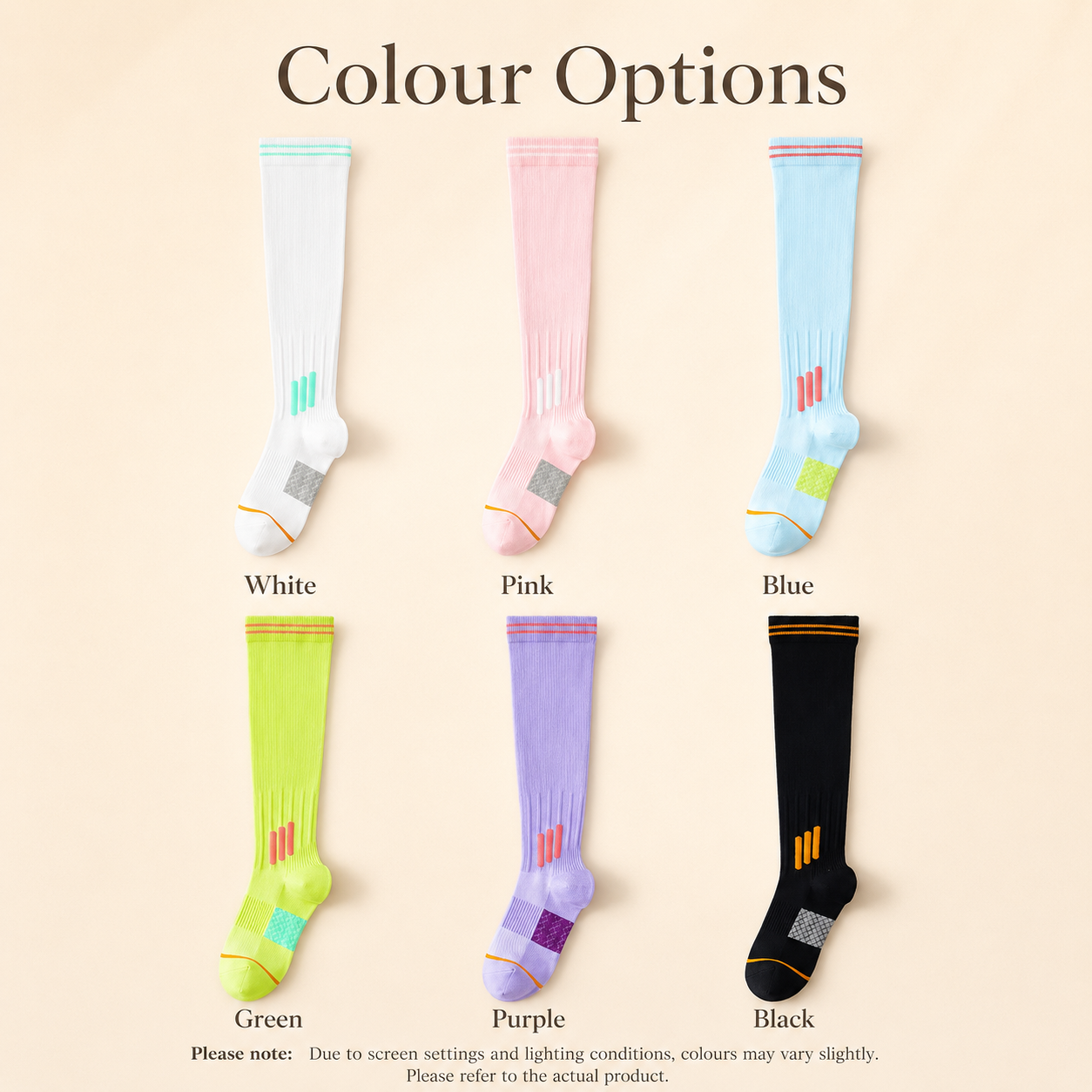 HUSHFOOT women compression knee socks for sport support - product image 5