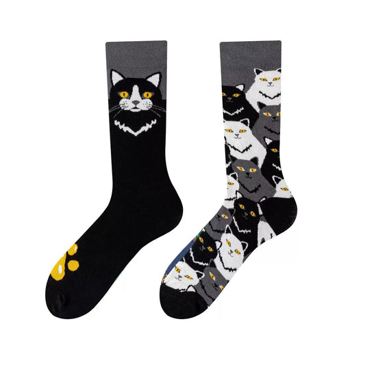 HUSHFOOT Pattern 136 AB cotton crew socks, graphic pattern