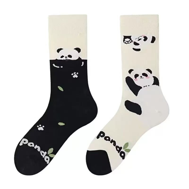 HUSHFOOT Happy Bear AB cotton crew socks, bear motif