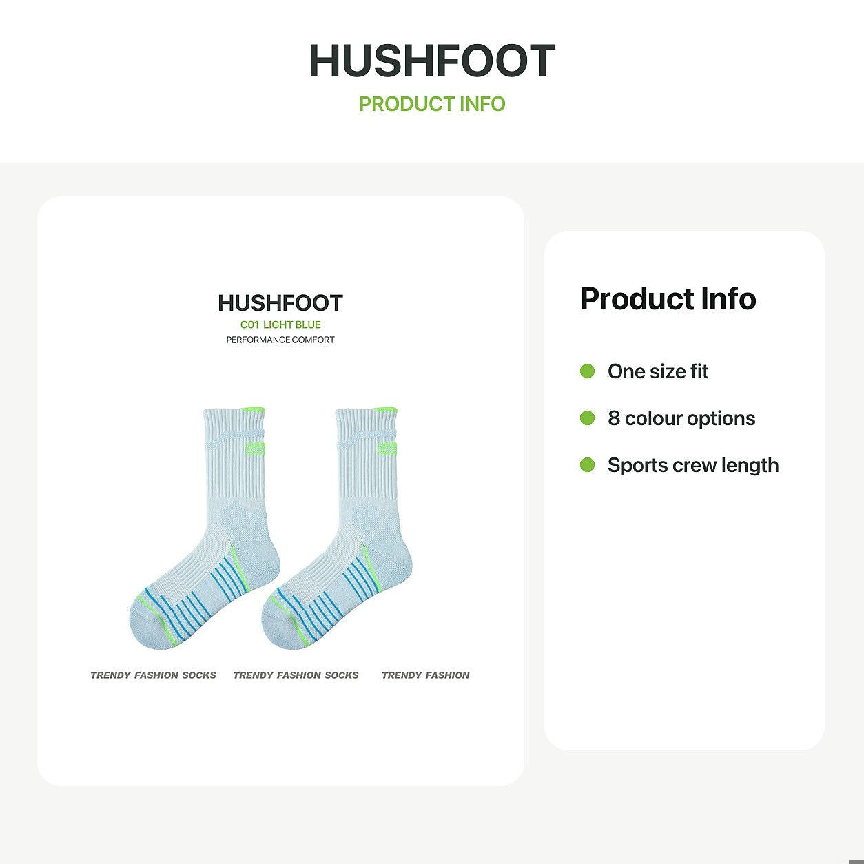 HUSHFOOT badminton sports socks product information
