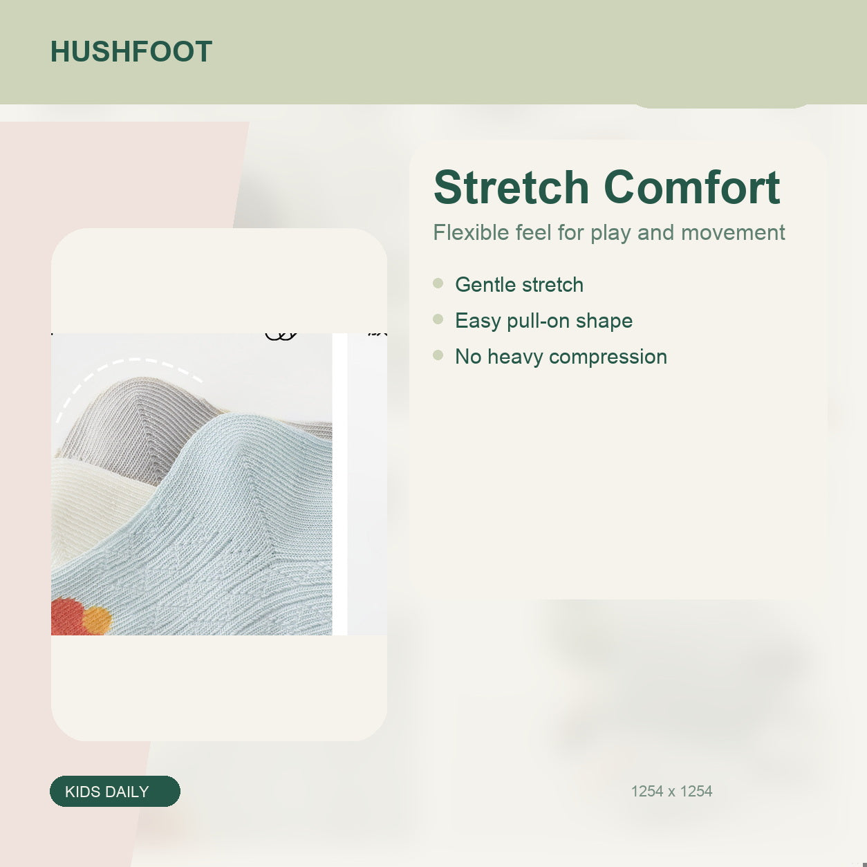 HUSHFOOT kids cotton mesh car socks - Stretch Comfort