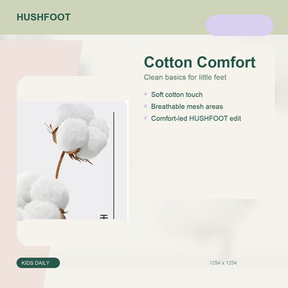 HUSHFOOT kids cotton mesh car socks - Cotton Comfort