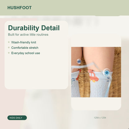 HUSHFOOT kids cotton mesh car socks - Durability Detail