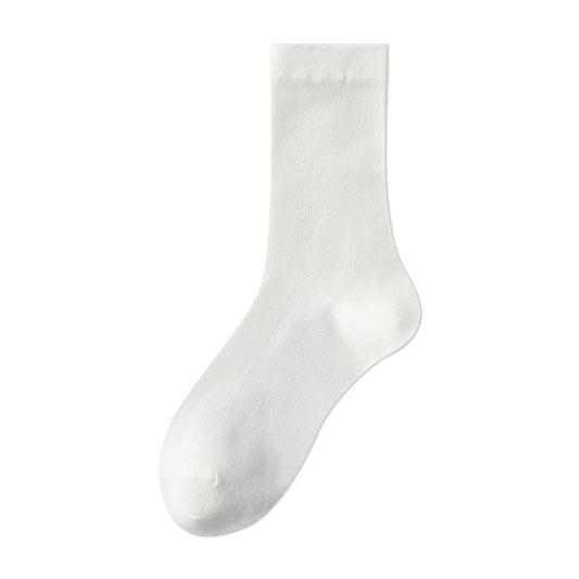 HUSHFOOT mulberry silk blend seamless crew socks in White