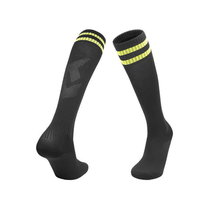 HUSHFOOT World Cup team colour football socks in Black / Neon