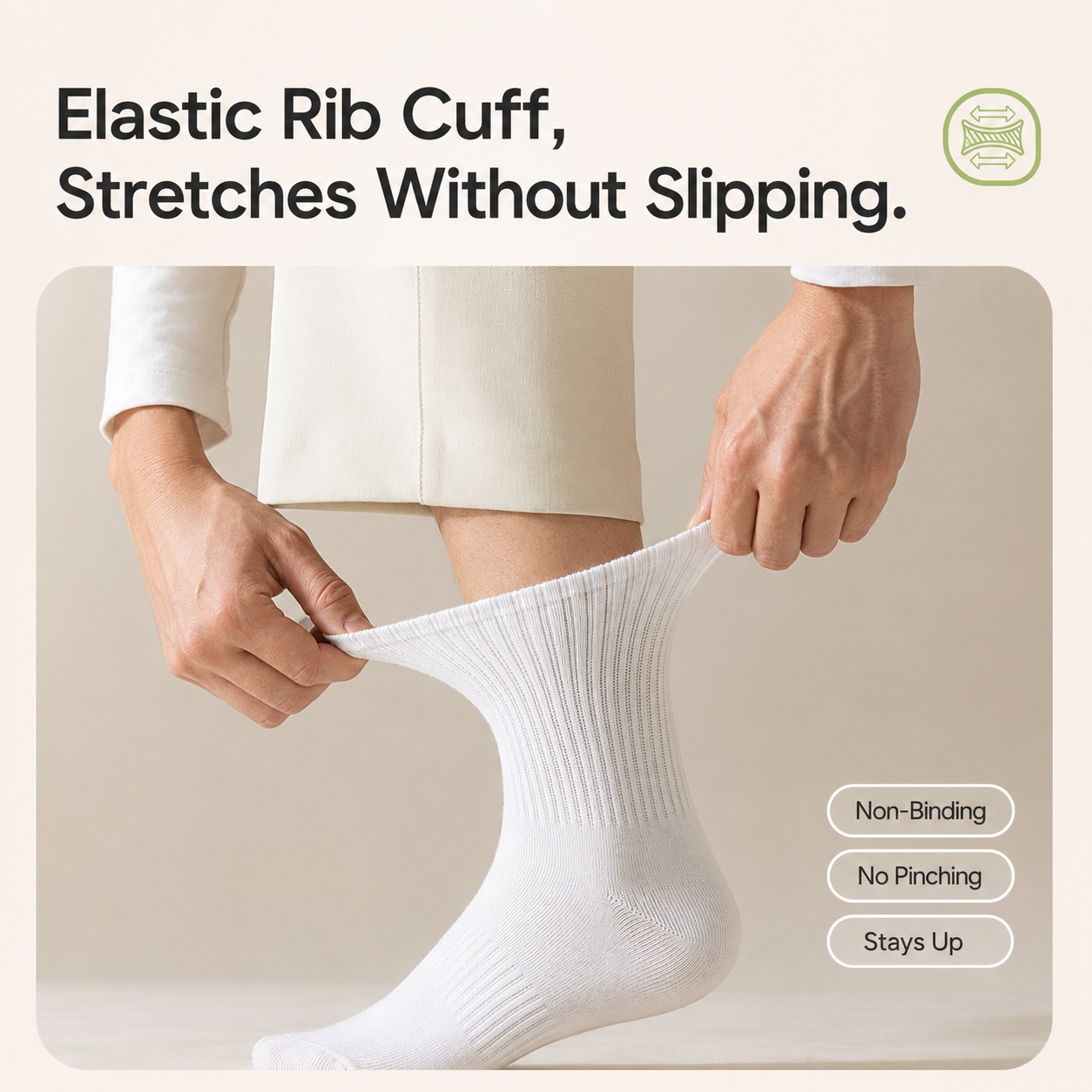HUSHFOOT cotton crew ankle socks 3 pair pack in white - product image 10