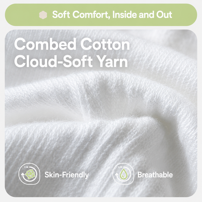 HUSHFOOT cotton crew ankle socks 3 pair pack in white - product image 4